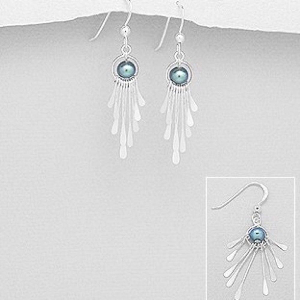 038 🆕 925 Silver Hook Freshwater Pearl Earrings